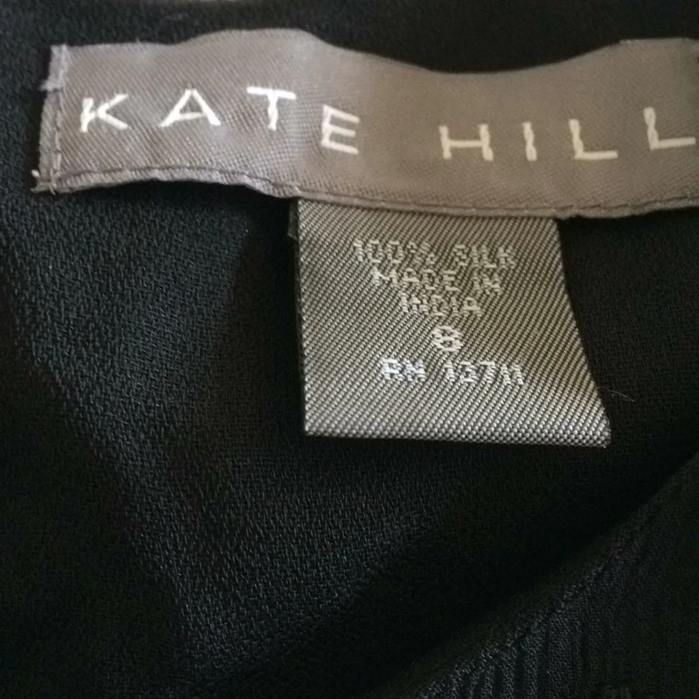 🆕Kate Hill Black Sill Beaded Blouse